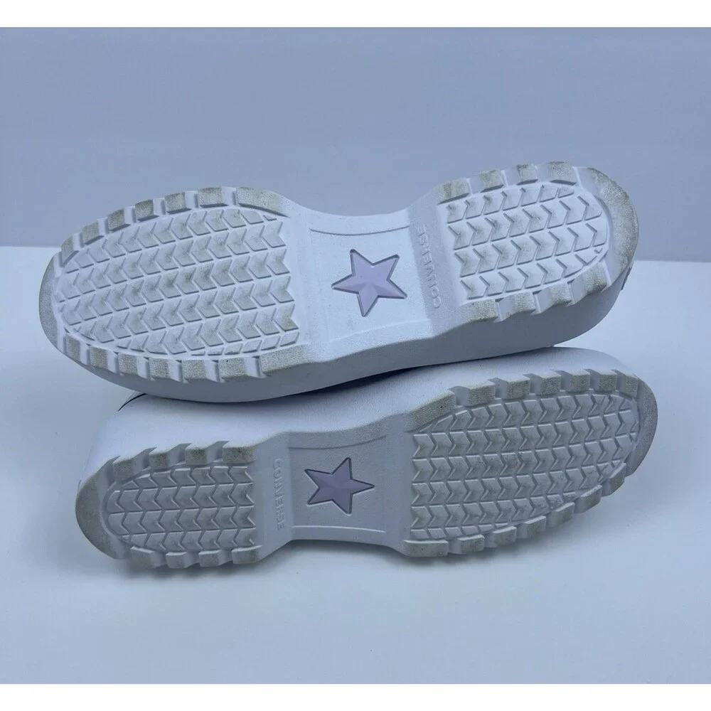 Converse Chuck Taylor Girls Lugged Glitter Platform Shoes Vapor Violet Size 5.5